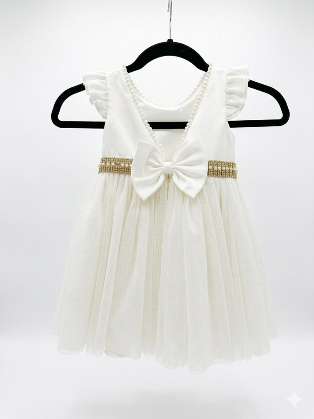 American Princess Ivory Party Dress 2T Pearl Tulle Flower Girl